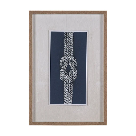 Mercana Square Knot by Mercana Studio Hand-Embellished Framed Artwork Matted under Glass 16073