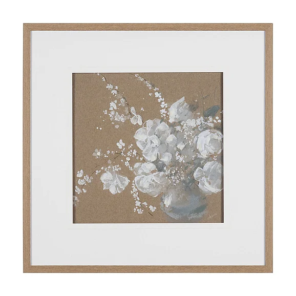 Mercana Fresh Flowers I by Mercana Studio Hand-Embellished Framed Artwork Matted under Glass 16113