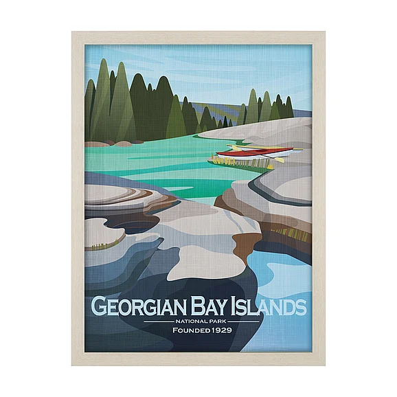 Mercana Georgian Bay Islands GO by Mercana Studio Textured Framed Artwork Matted 16081