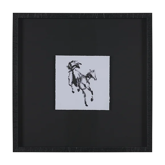 Mercana Swift Shadows by Santhosh ch Hand-Embellished Framed Artwork Matted under Glass 16152
