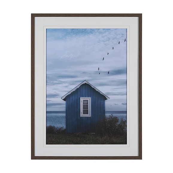 Mercana Breezy Blue Escape by Lotte Gronkjaer FramedPhoto Print Matted under Glass 16155