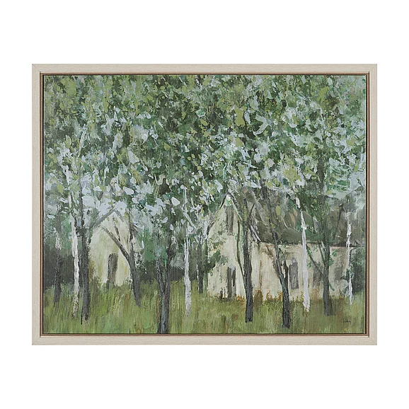 Mercana Summer Garden II by Mercana Studio Hand-Embellished Textured Framed Canvas Artwork 102761-FL