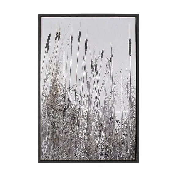 Mercana Kate Rushes I by Deborah Revell Hand-Embellished Textured Framed Canvas Artwork 102768-FL