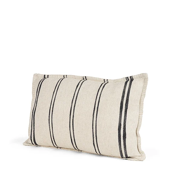Mercana Liv 13x21 Cream w/ Black Stripes Decorative Pillow Cover 71439