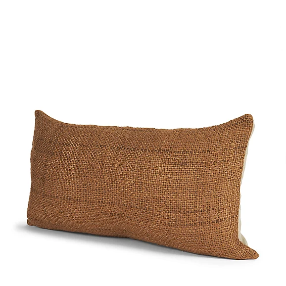 Mercana Lowen 14x26 Lumbar Copper Rust Woven Decorative Pillow 71467
