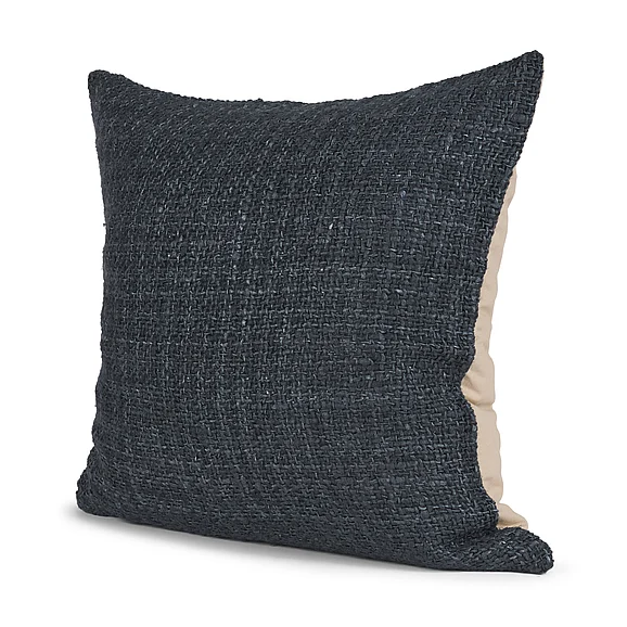 Mercana Lowen 22x22 Square Navy Woven Decorative Pillow 71468