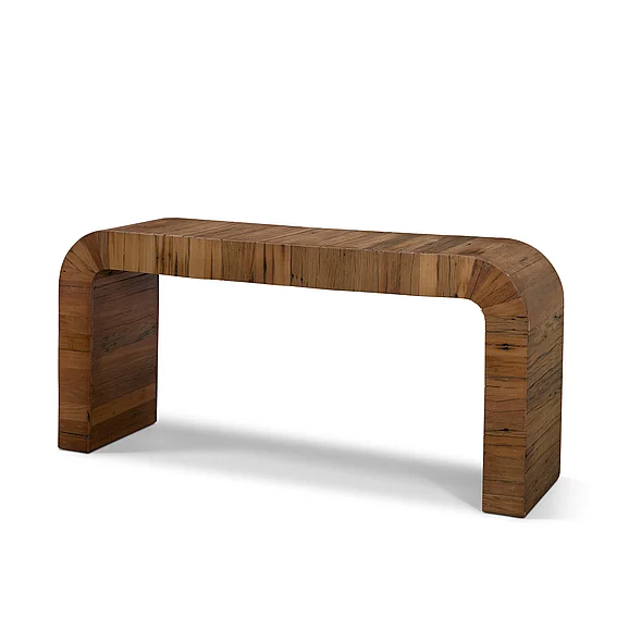 Mercana Denton Medium Brown Relcaimed Wood Console Table 71407
