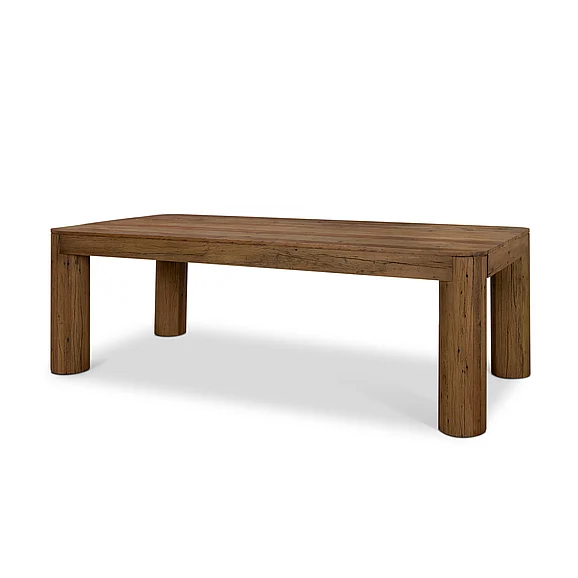 Mercana Hewitt 94" Rectangular Smooth Reclaimed Wood Dining Table 71402-AB