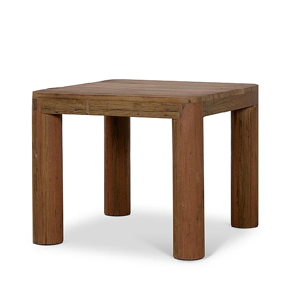 Mercana Hewitt Square Smooth Reclaimed Wood Side Table 71405