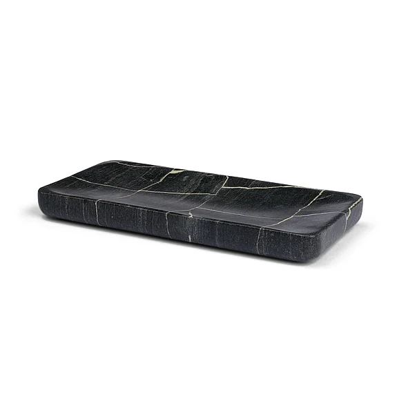 Mercana Tratto Rectangular Black Marble Tray 71480