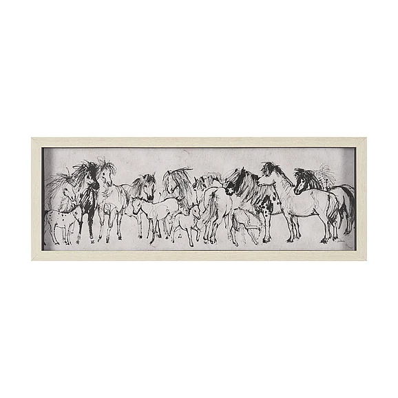 Mercana Pony Sketches II by Mercana Studio Hand-Embellished Framed Artwork Matted under Glass 16172