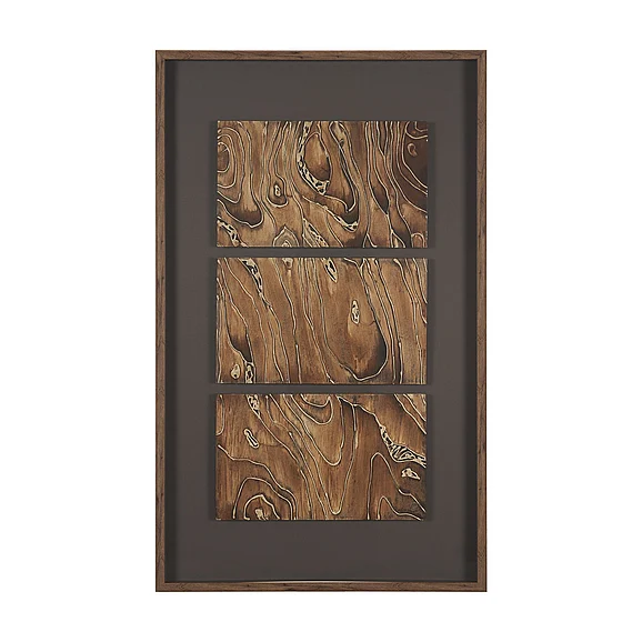 Mercana Forest Topography by Mercana Studio Handmade Original Framed Artwork Matted under Glass 16176
