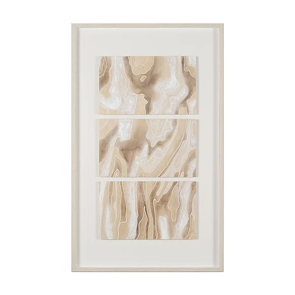 Mercana Coastal Topography by Mercana Studio Handmade Original Framed Artwork Matted under Glass 16177