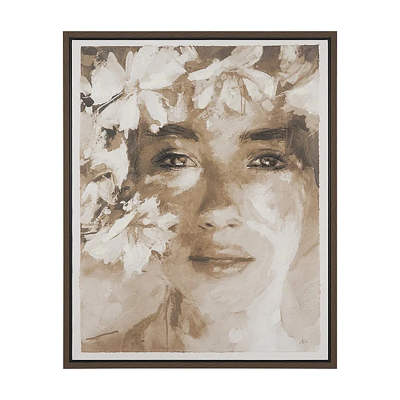 Mercana Repose by Mercana Studio Hand-Embellished Textured Framed Canvas Artwork 102797-FL