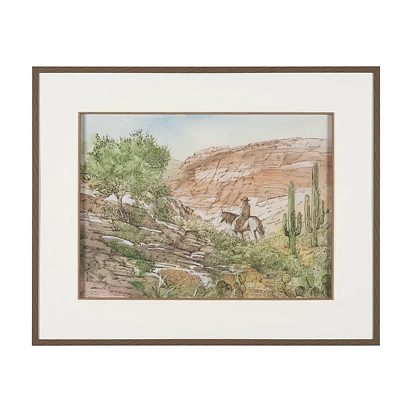 Mercana Red Rock Country I by Mercana Studio Hand-Embellished Framed Artwork Matted under Glass 16192