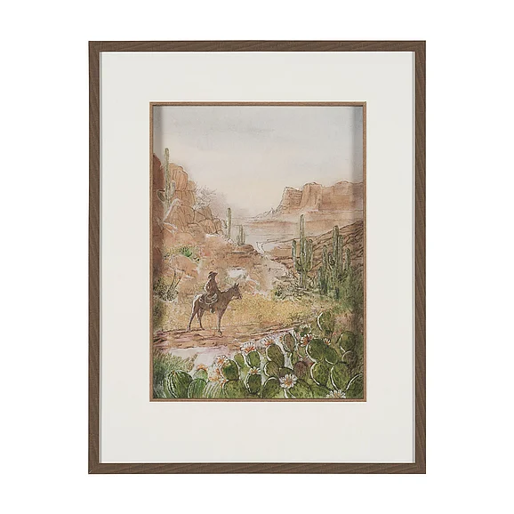 Mercana Red Rock Country II by Mercana Studio Hand-Embellished Framed Artwork Matted under Glass 16193