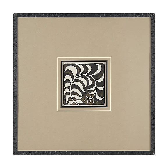 Mercana Spanish Tile Dark IV by Mercana Studio Textured Framed Artwork Matted under Glass 16201