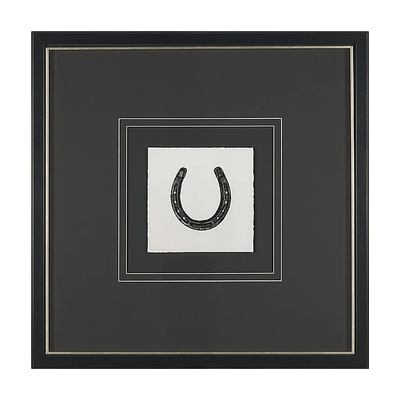 Mercana Equestrian Etching III by Mercana Studio Hand-Embellished Textured Framed Artwork Matted under Glass 16204