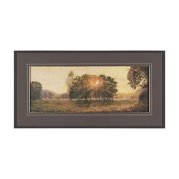Mercana Horizon's Glow by Mercana Studio Hand-Embellished Textured Framed Artwork Matted under Glass 16216