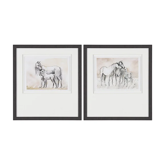 Mercana Elegant Beauties by Mercana Studio Framed Artwork Matted under Glass (Set of 2) 16185