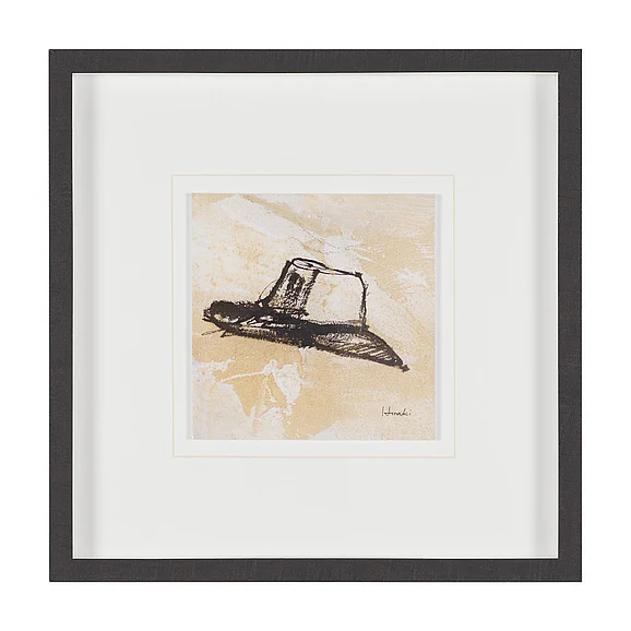Mercana Straw by Mercana Studio Hand-Embellished Textured Framed Artwork Matted under Glass 16219