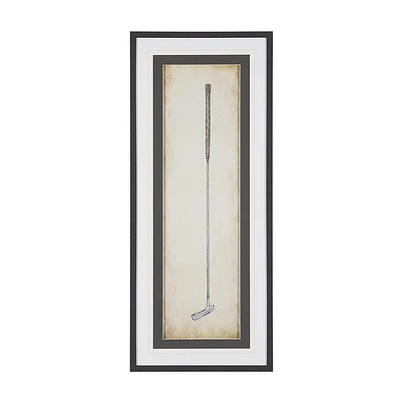 Mercana Vintage Golf Club II by Mercana Studio Hand-Embellished Textured Framed Artwork Matted under Glass 16225