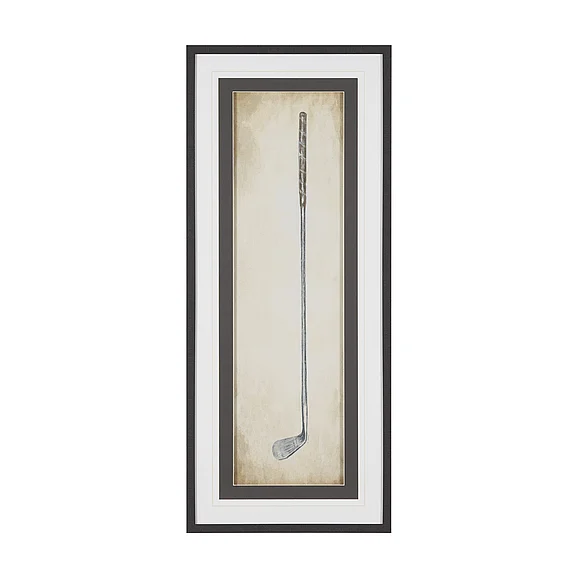 Mercana Vintage Golf Club III by Mercana Studio Hand-Embellished Textured Framed Artwork Matted under Glass 16226