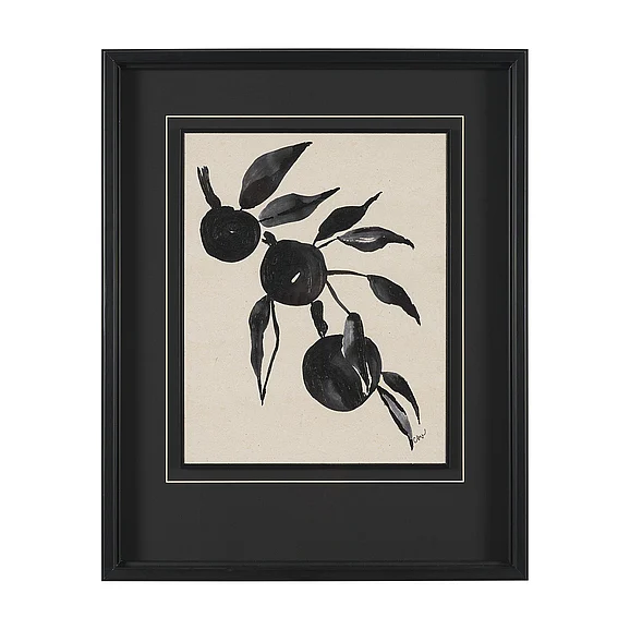 Mercana Orange Tree by Cristina Bartl Villa Hand-Embellished Textured Framed Artwork Matted under Glass 16237