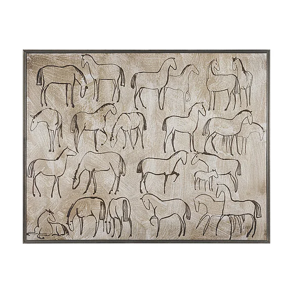 Mercana Buckskin by Mercana Studio Hand-Embellished Textured Framed Canvas Artwork 102838-FL