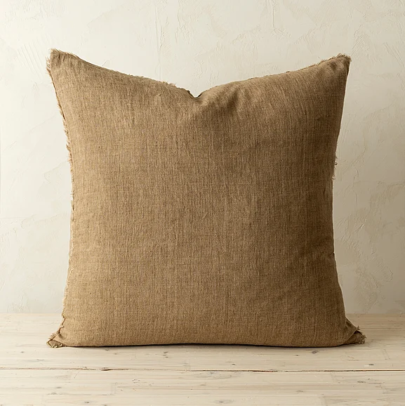 Mercana 24x24 Lina Linen Pillow Hazelnut Cover IN4818-C