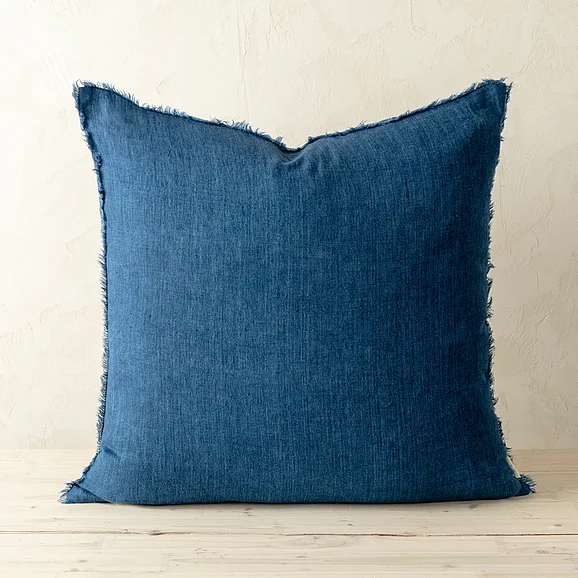 Mercana 24x24 Lina Linen Pillow Cobalt Cover IN7074-C