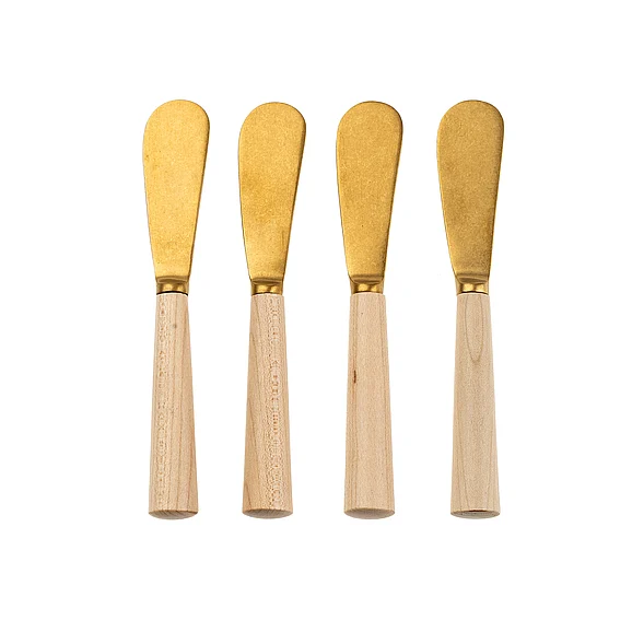 Mercana Maple Wood Spreaders S/4, Tumbled Gold IN7121