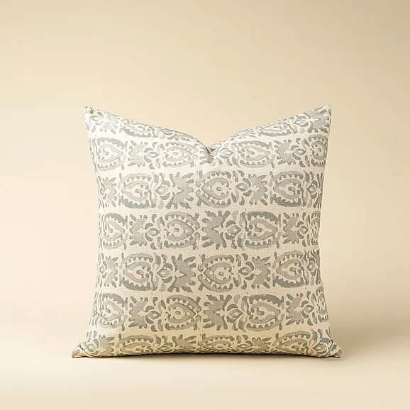 Mercana Laguna 20x20 Block Print Pillow Cover IN9843-C