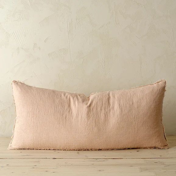 Mercana Lina 14x31 Linen Peony Pillow Cover w/Filler IN2330