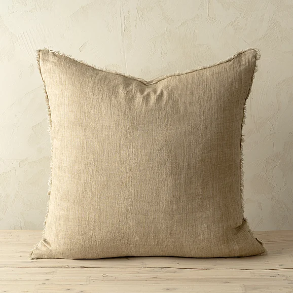 Mercana Lina 24x24 Linen Pillow Dune Cover w/Filler IN3363