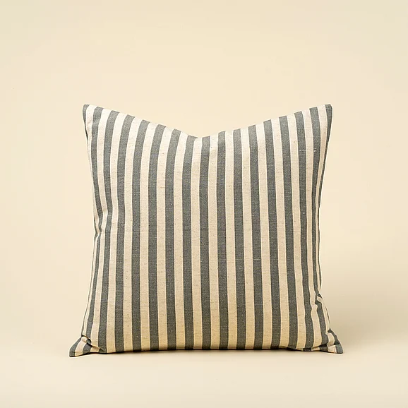 Mercana Narrow Stripe 20x20 Pillow Slate Grey Cover w/Fill IN9977