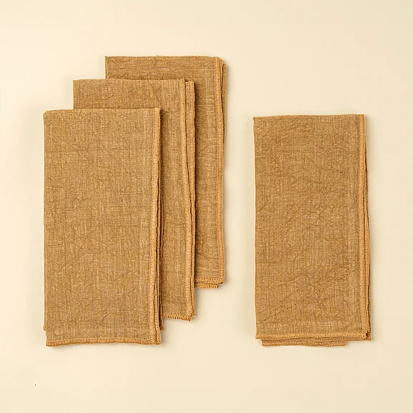Mercana Stonewashed Linen Napkins S/4, Clay IN6405