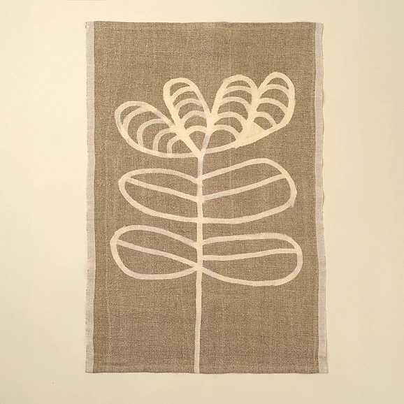 Mercana Tulip Selvage Linen Tea Towel IN6497