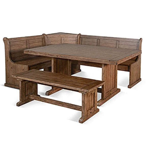 Sunny Designs Doe Valley 4-Piece Dining Room Set in Buck Skin