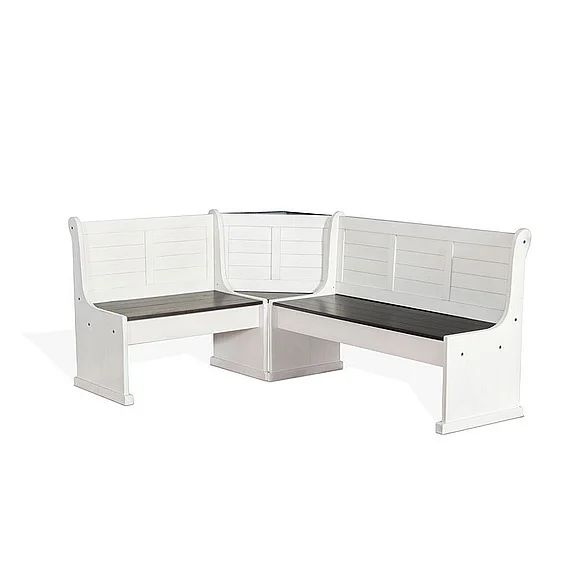 Sunny Designs Carriage House Short Bench and Corner Seat in European Cottage 0113EC-BS