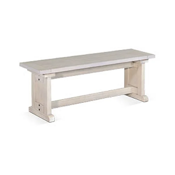Sunny Designs Bayside Side Bench in Marble White 0113MW-SB