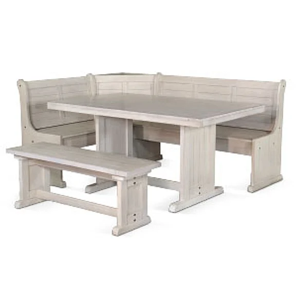 Sunny Designs Bayside 4-Piece Dining Room Set in Marble White