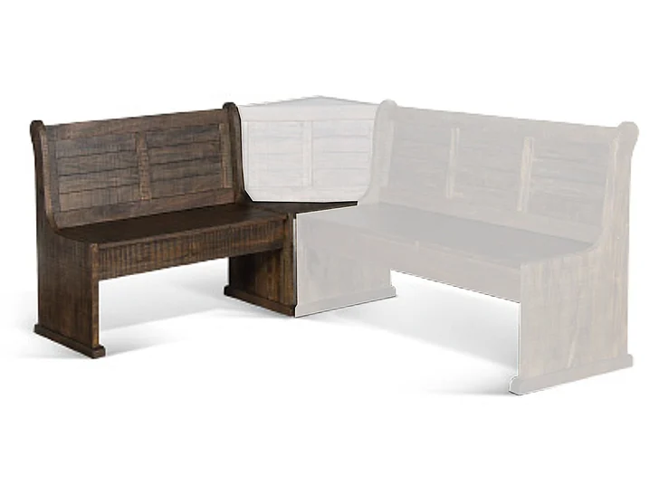 Sunny Designs Homestead Short Bench and Corner Seat in Tobacco Leaf 0113TL-BS
