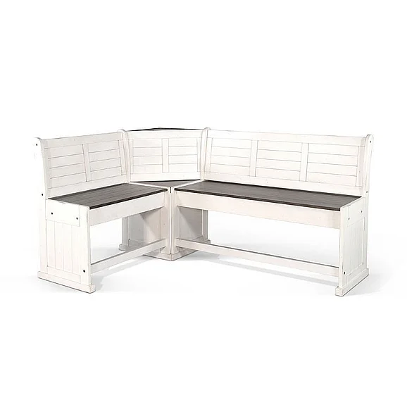 Sunny Designs Carriage House Short Bench & Corner Seat in European Cottage 0114EC-BS