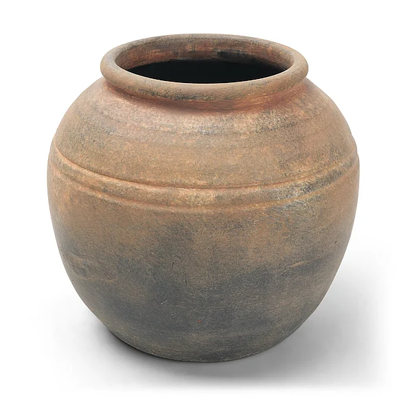 Mercana Cotto 8.7H Weathered Round Terracotta Vase in Natural 71513