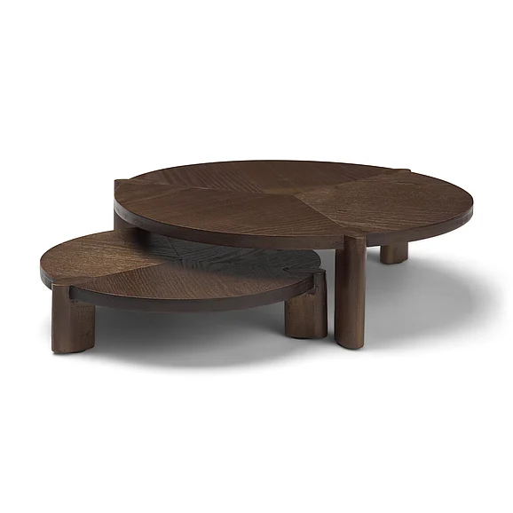 Mercana Stow Dark Brown Walnut Wood Risers (Set of 2) 71603