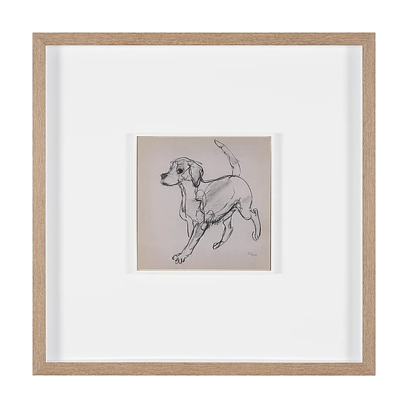 Mercana Good Boy by Mercana Studio Hand-Embellished Framed Artwork Matted under Glass 16330