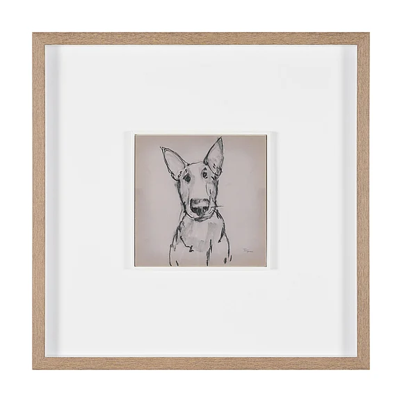 Mercana English Bull Terrier by Mercana Studio Hand-Embellished Framed Artwork Matted under Glass 16331
