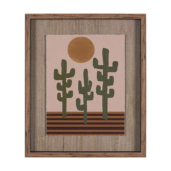 Mercana Southwestern Landscape No.3 by The Miuus Studio Textured Framed Artwork Matted under Glass 16347