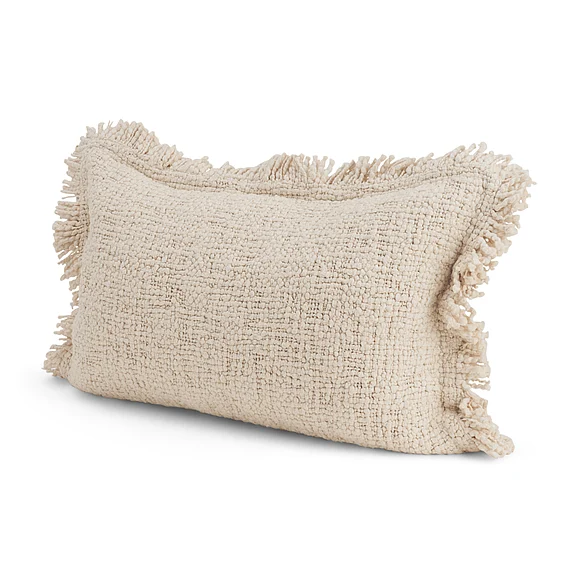 Mercana Kambal 13x21 Light Beige Cotton Pillow Cover w/Down Filler 71541-CFD